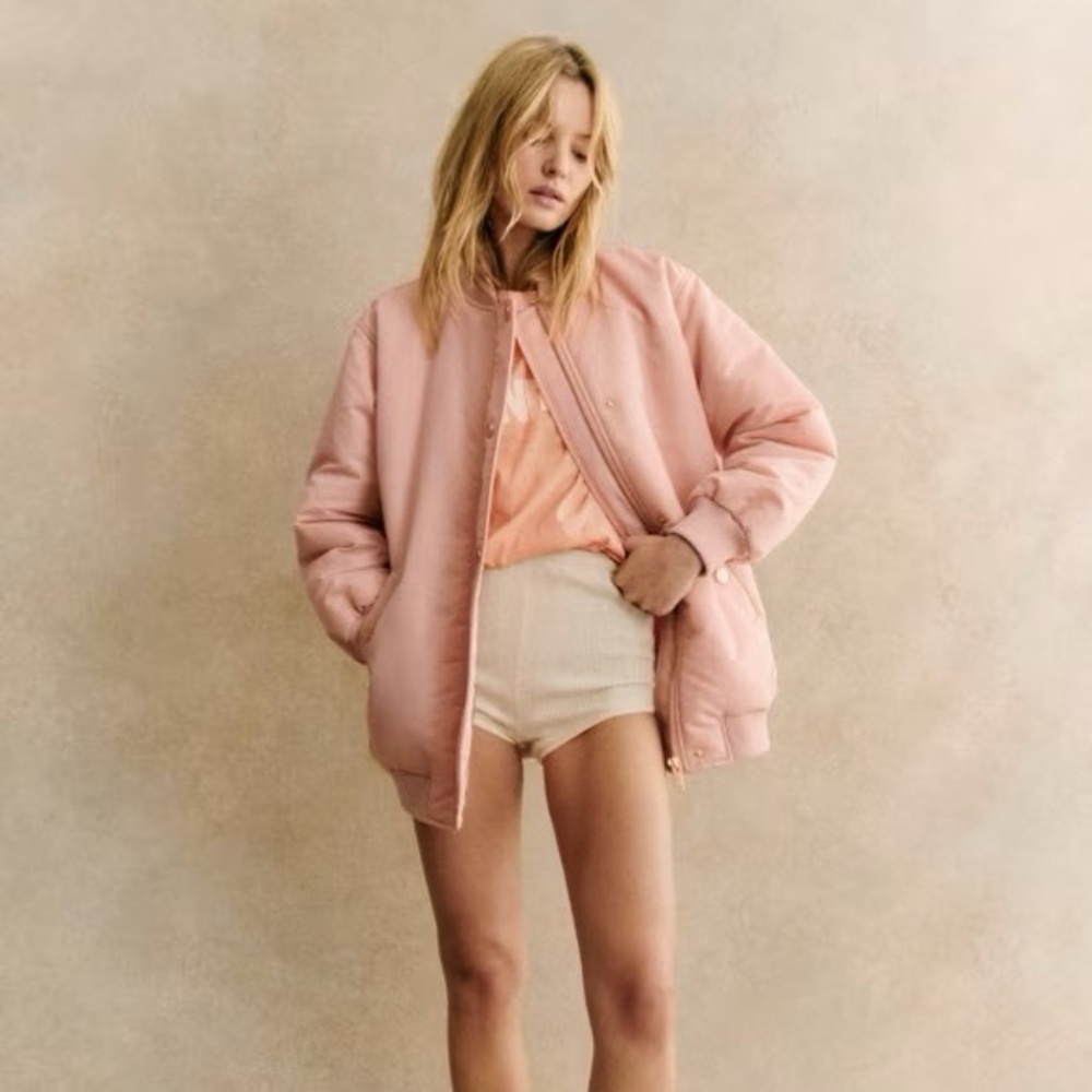 Sezane Richie Coat Powder Pink - Size 4
